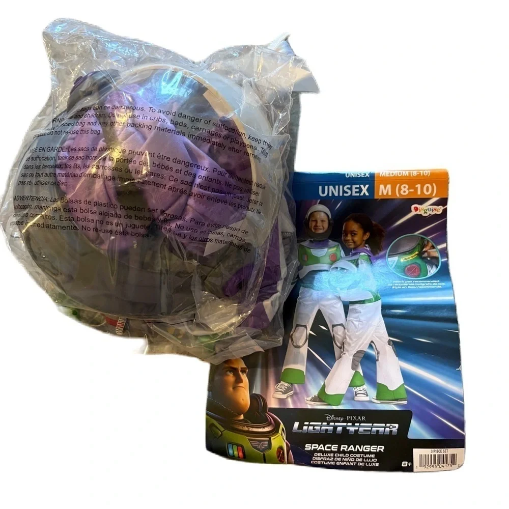 Childs Buzz Lightyear Deluxe Space Ranger Suit + Helmet Unisex Halloween Costume - Picture 2 of 5